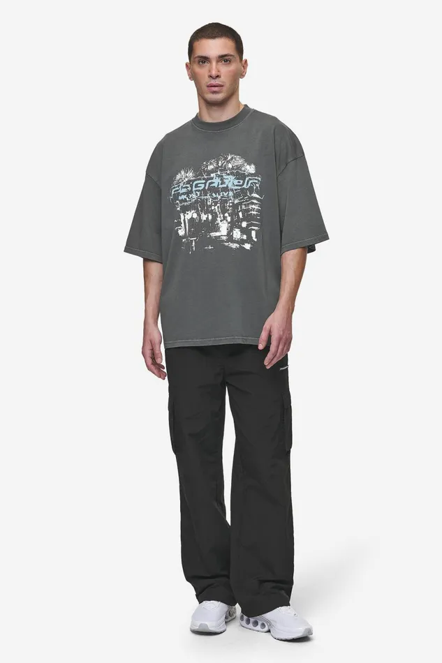 Men Pegador Tees Macon Boxy Tee Washed Anthracite Men Pegador Tees Macon Boxy Tee Washed Anthracite