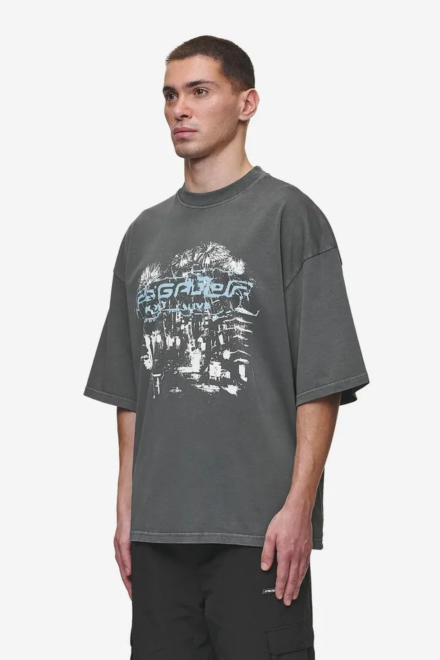 Men Pegador Tees Macon Boxy Tee Washed Anthracite Men Pegador Tees Macon Boxy Tee Washed Anthracite
