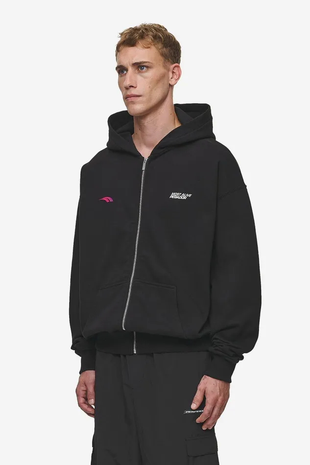 Men Pegador Zip Hoodies Clayton Oversized Sweat Jacket Washed Black Men Pegador Zip Hoodies Clayton Oversized Sweat Jacket Washed Black