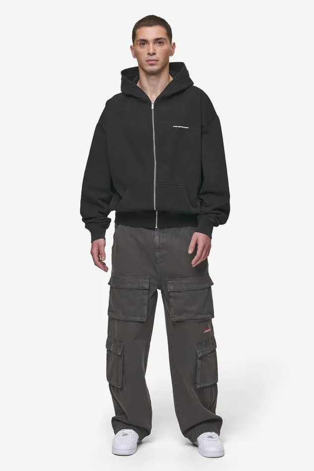 Men Pegador Zip Hoodies Dubose Oversized Sweat Jacket Vintage Black Men Pegador Zip Hoodies Dubose Oversized Sweat Jacket Vintage Black