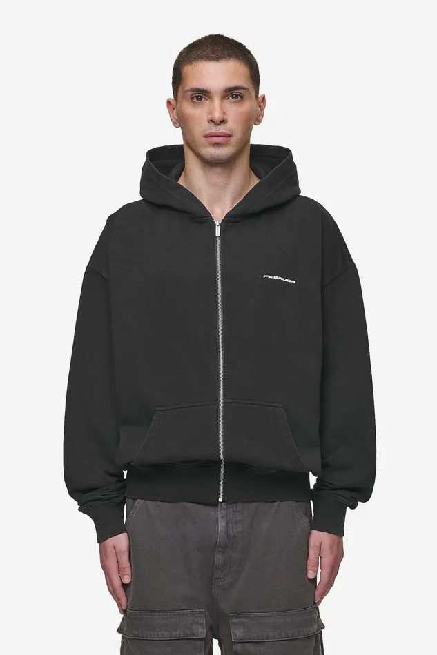 Men Pegador Zip Hoodies Dubose Oversized Sweat Jacket Vintage Black Men Pegador Zip Hoodies Dubose Oversized Sweat Jacket Vintage Black