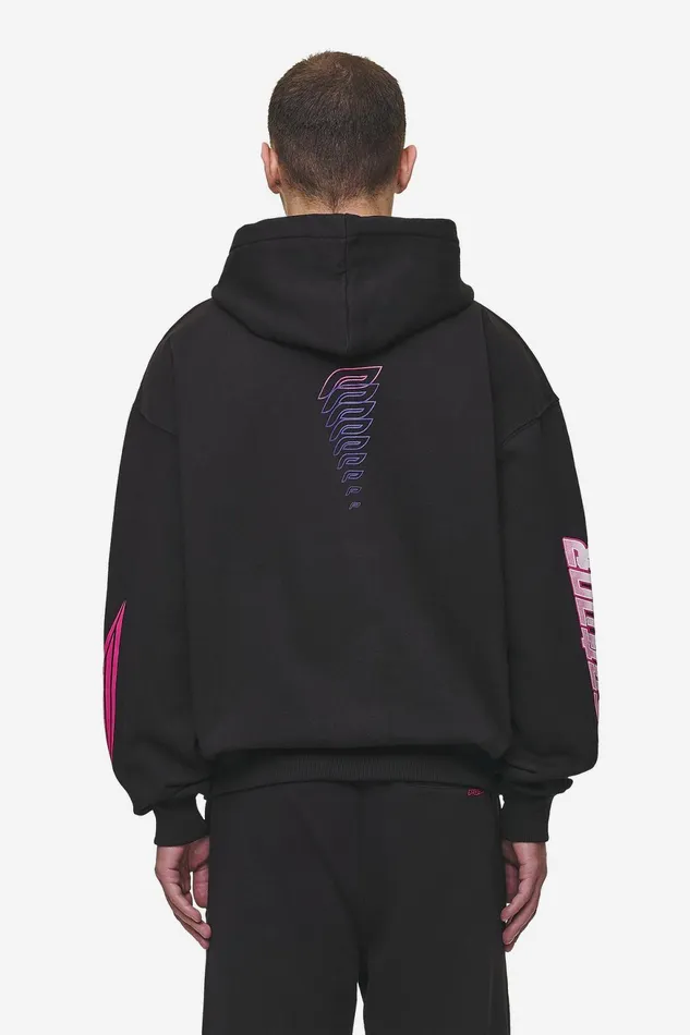 Men Pegador Zip Hoodies Saxon Oversized Sweat Jacket Washed Black Men Pegador Zip Hoodies Saxon Oversized Sweat Jacket Washed Black