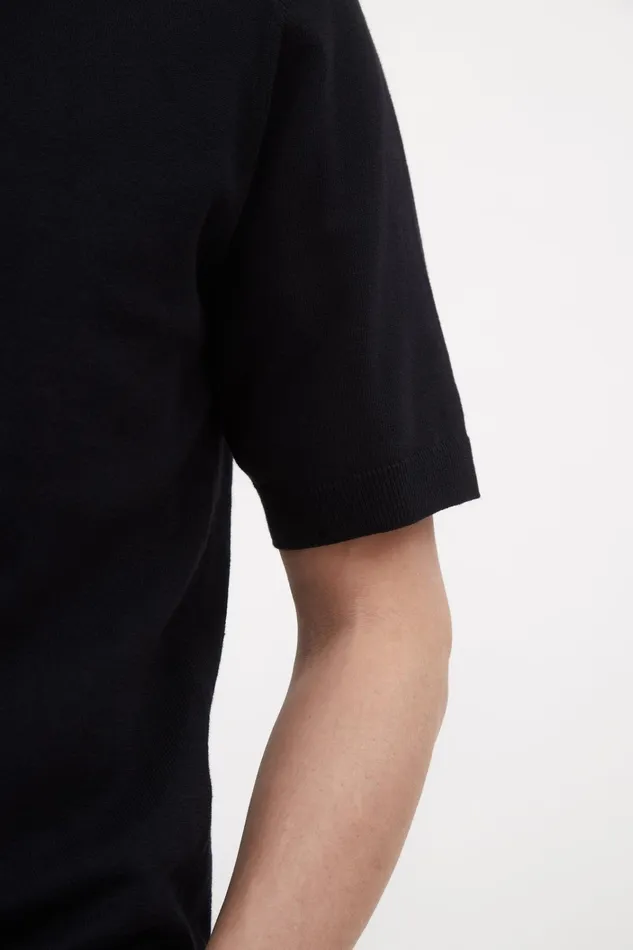Men Rhys Cotton Linen Tshirt Dark Navy Norse Projects Knitwear