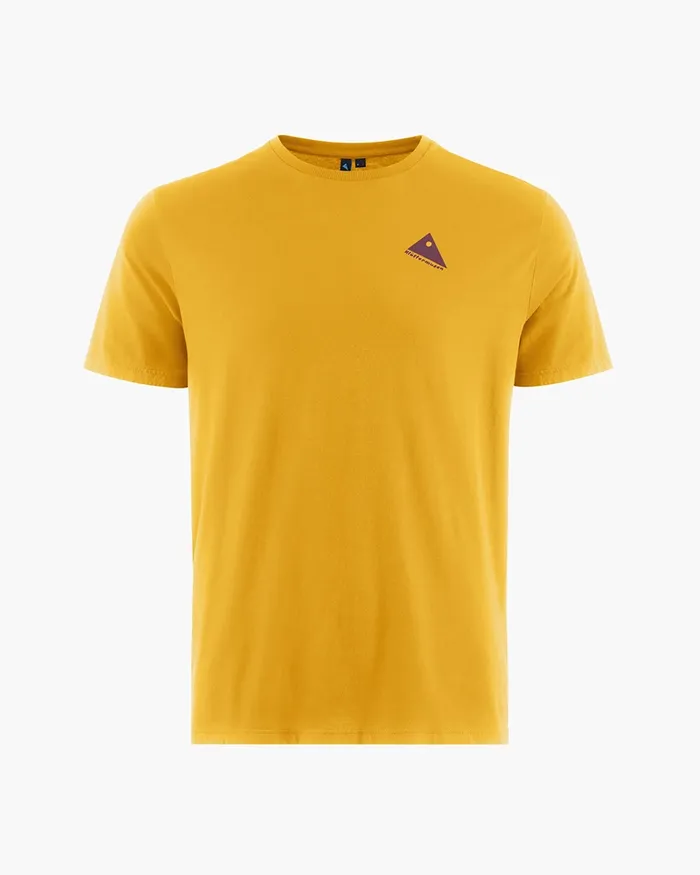 Men Runa Nomad Organic Cotton Short Sleeve Tee Pure Yellow Klttermusen TShirts