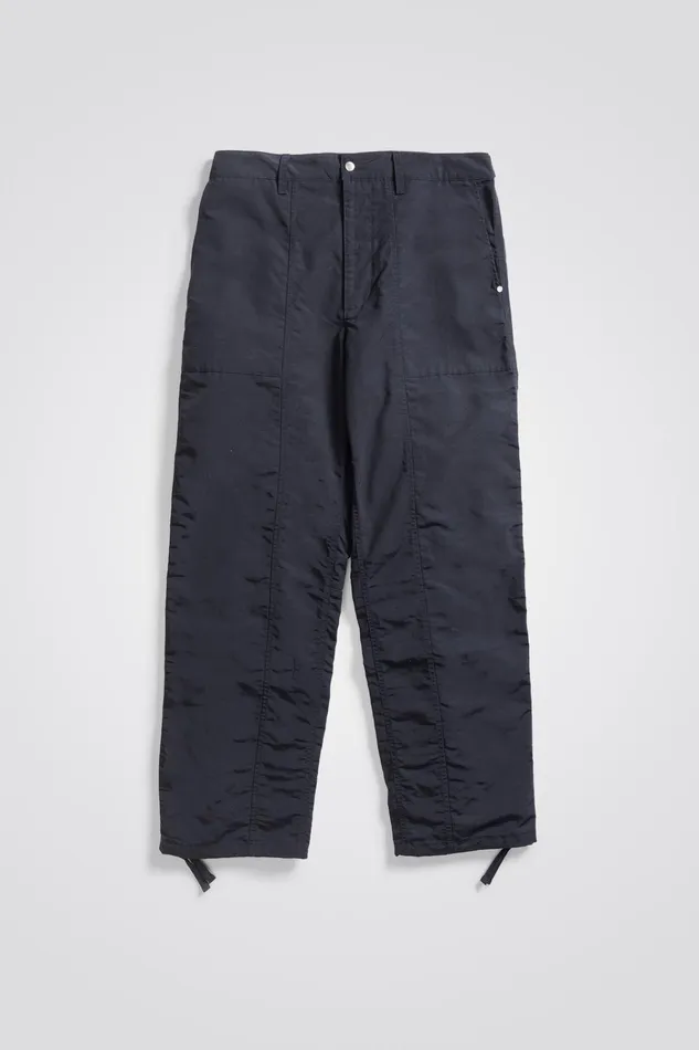 Men Sigur Waxed Nylon Fatigue Trouser Dark Navy Norse Projects Trousers