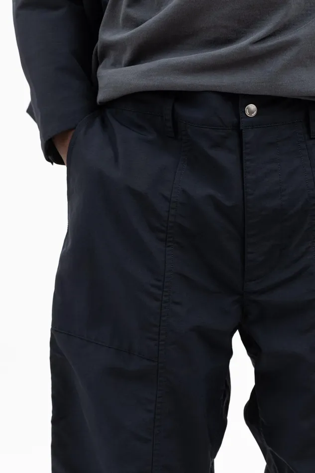 Men Sigur Waxed Nylon Fatigue Trouser Dark Navy Norse Projects Trousers