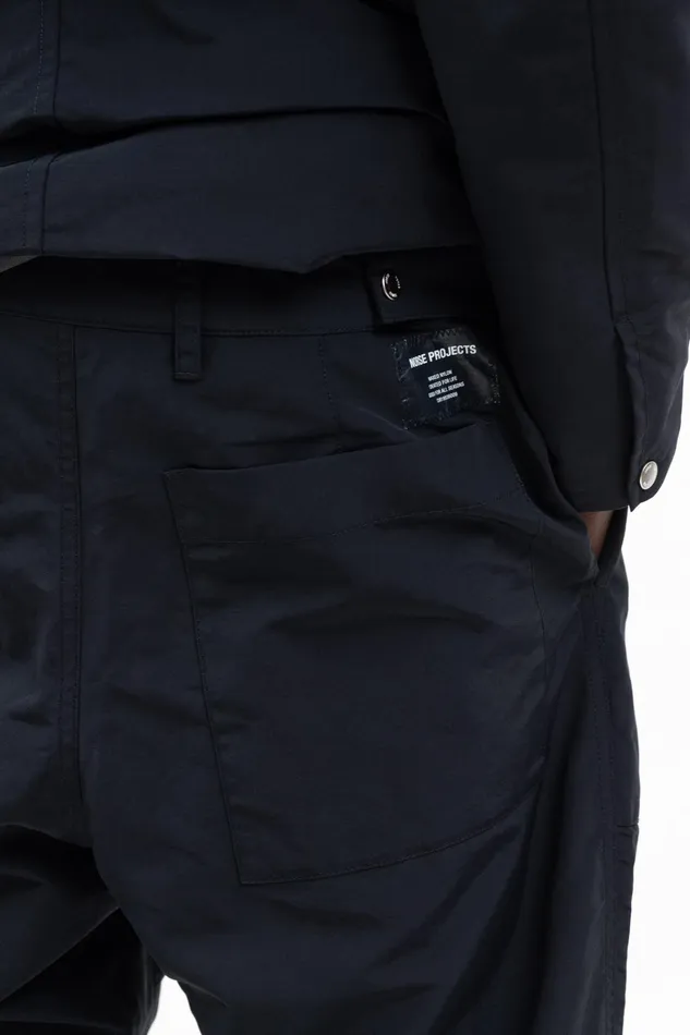 Men Sigur Waxed Nylon Fatigue Trouser Dark Navy Norse Projects Trousers