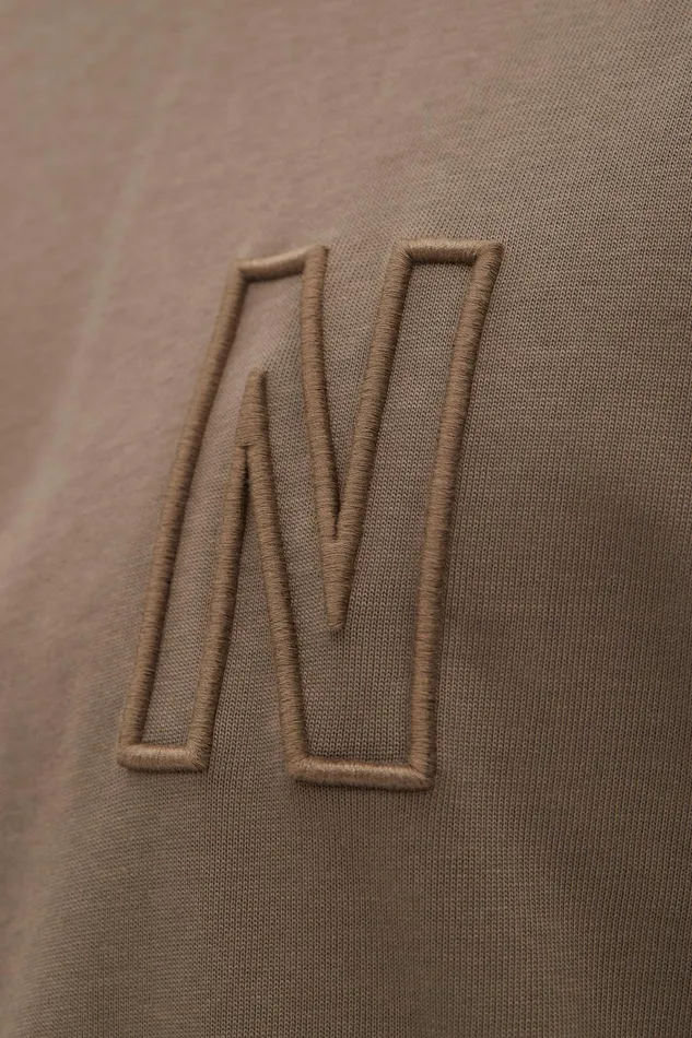 Men Simon Loose N Logo TShirt Sediment Green Norse Projects TShirts