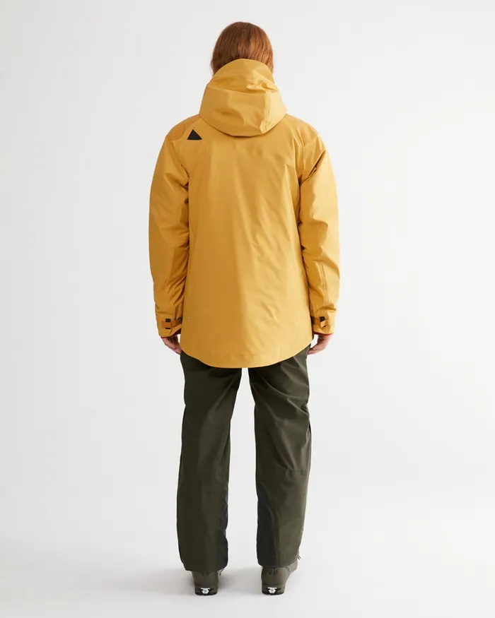 Men Skirner Waterproof Cutan Jacket Amber Gold Klttermusen Waterproof Jackets