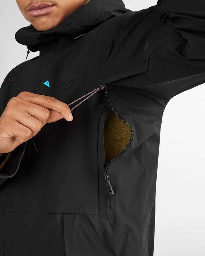 Men Skirner Waterproof Cutan Jacket Black Klttermusen Waterproof Jackets