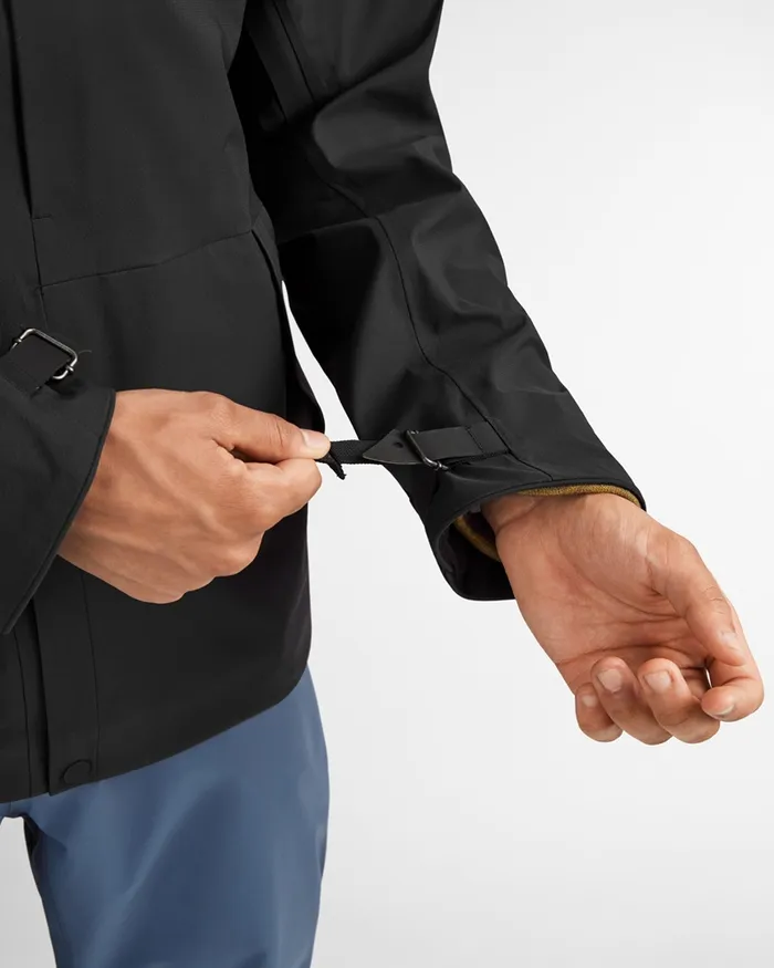 Men Skirner Waterproof Cutan Jacket Black Klttermusen Waterproof Jackets
