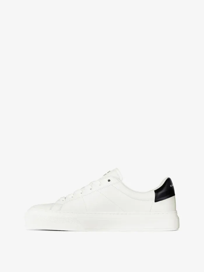 Men Sneakers Givenchy City Sport Sneakers In Leather Whiteblack
