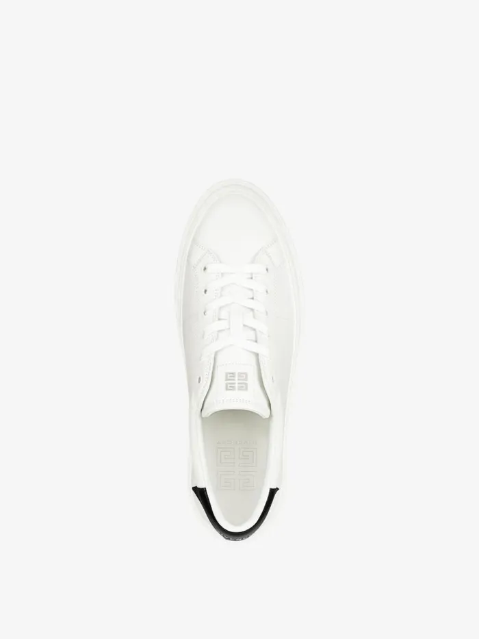 Men Sneakers Givenchy City Sport Sneakers In Leather Whiteblack