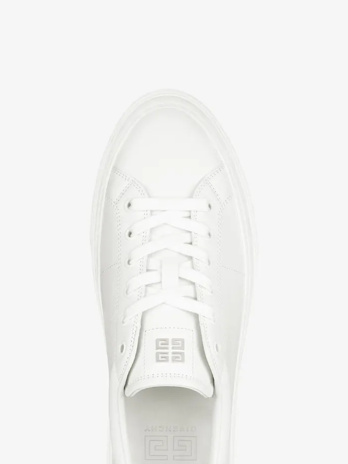Men Sneakers Givenchy City Sport Sneakers In Leather Whiteblack