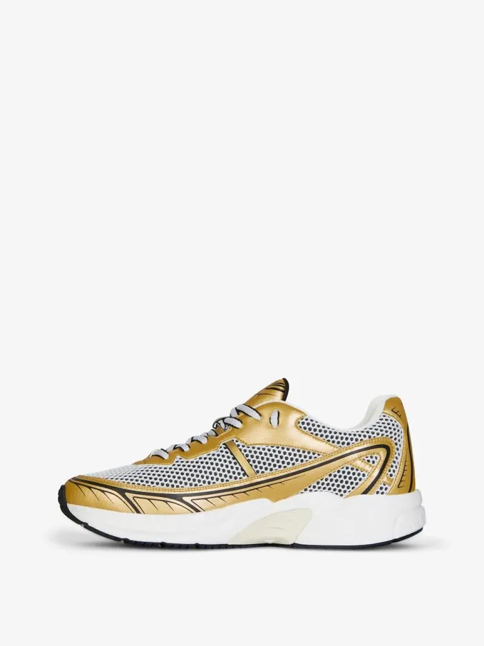 Men Sneakers Givenchy NFNTY52 Runners In Synthetic Leather And Mesh Goldenwhite Men Sneakers Givenchy NFNTY52 Runners In Synthetic Leather And Mesh Goldenwhite