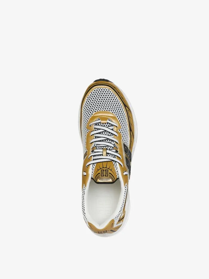 Men Sneakers Givenchy NFNTY52 Runners In Synthetic Leather And Mesh Goldenwhite Men Sneakers Givenchy NFNTY52 Runners In Synthetic Leather And Mesh Goldenwhite