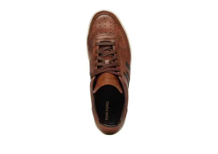 Men Sneakers Tom Ford Radcliffe Burnished Leather Sneakers Teak Men Sneakers Tom Ford Radcliffe Burnished Leather Sneakers Teak