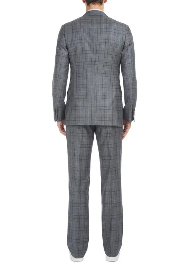 Men Suits Gabriela Hearst Damien Jacket In BlueGrey Check Virgin Wool