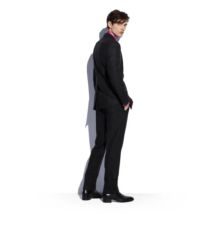 Men Suits Tom Ford Prince Of Wales Cooper Trouser Grey Men Suits Tom Ford Prince Of Wales Cooper Trouser Grey