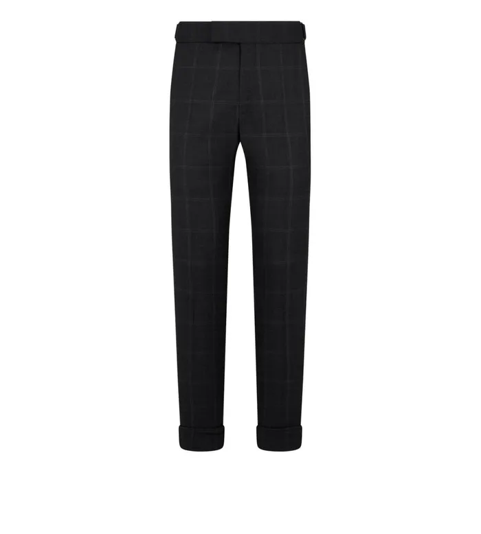 Men Suits Tom Ford Window Pane Shelton Suit Dark Grey Men Suits Tom Ford Window Pane Shelton Suit Dark Grey