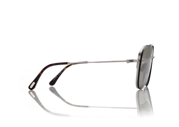 Men SUNGLASSES Tom Ford Leon Sunglasses Ruthenium Green Men SUNGLASSES Tom Ford Leon Sunglasses Ruthenium Green