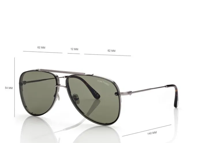 Men SUNGLASSES Tom Ford Leon Sunglasses Ruthenium Green Men SUNGLASSES Tom Ford Leon Sunglasses Ruthenium Green