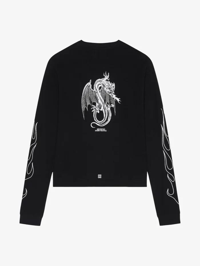 Men TShirts Givenchy Boxy Fit Tshirt In Cotton With GIVENCHY Dragon Print Black Men TShirts Givenchy Boxy Fit Tshirt In Cotton With GIVENCHY Dragon Print Black