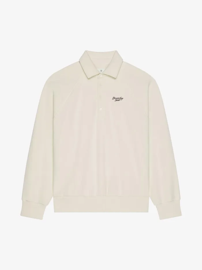 Men TShirts Givenchy GIVENCHY 1952 Polo In Fleece Ivory