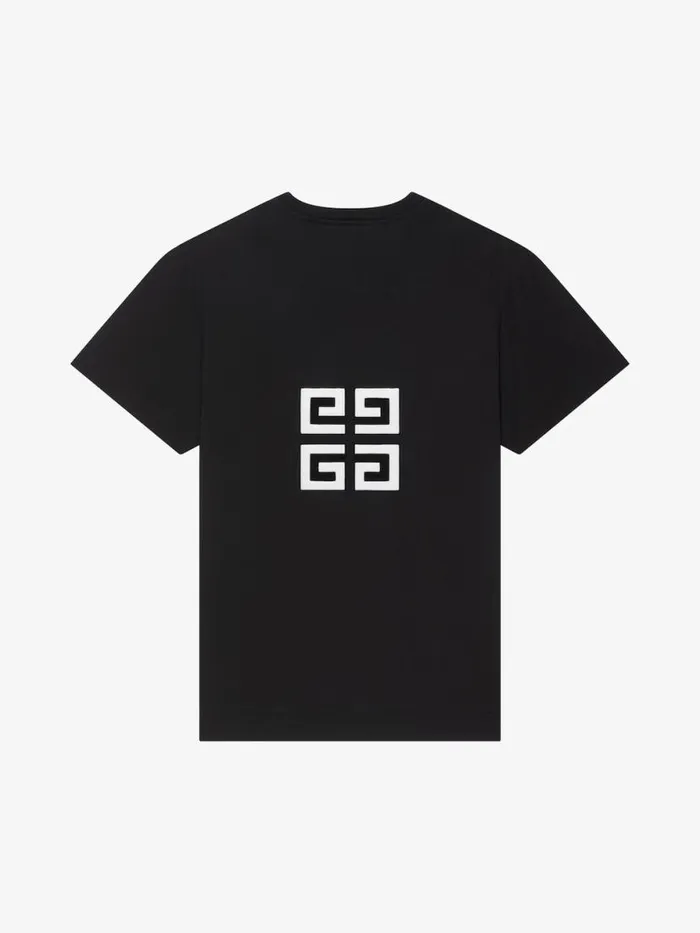Men TShirts Givenchy GIVENCHY 4G Slim Fit Tshirt In Cotton Black