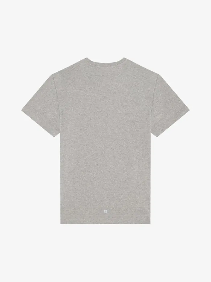 Men TShirts Givenchy Oversized Tshirt In Cotton With Reflective Artwork Light Grey Melange Men TShirts Givenchy Oversized Tshirt In Cotton With Reflective Artwork Light Grey Melange