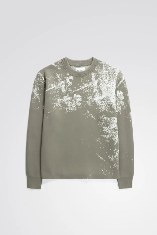 Men Teis Cotton Jacquard Sweater Clay Norse Projects Knitwear