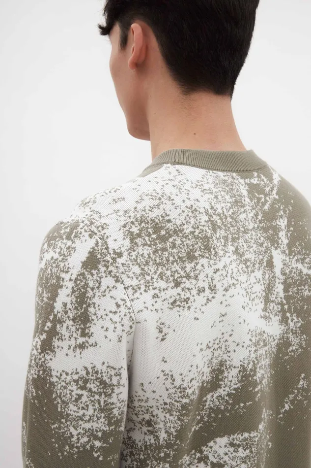 Men Teis Cotton Jacquard Sweater Clay Norse Projects Knitwear