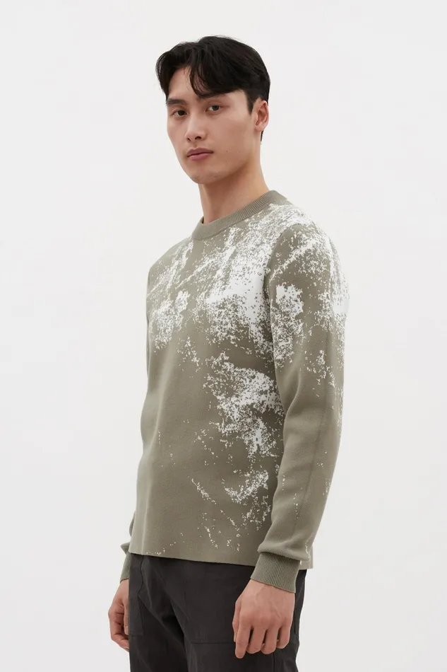 Men Teis Cotton Jacquard Sweater Clay Norse Projects Knitwear