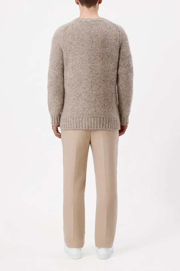 Men Tops Gabriela Hearst Daniel Knit Sweater In Oatmeal Multi Cashmere