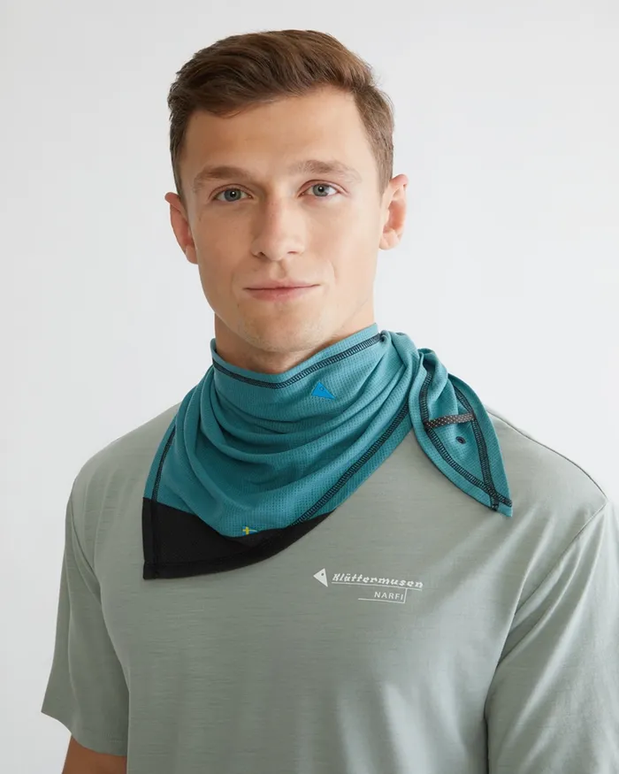 MenWomen Allvis Scarf Teal Blue Klttermusen Scarves and Neckwarmers