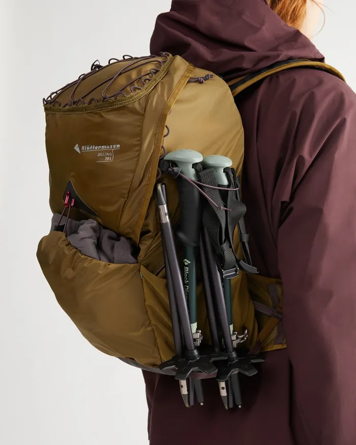 MenWomen Gilling Backpack 26L Lightweight Retina Backpack 26L Olive Klttermusen SingleDay Backpacks 1832l