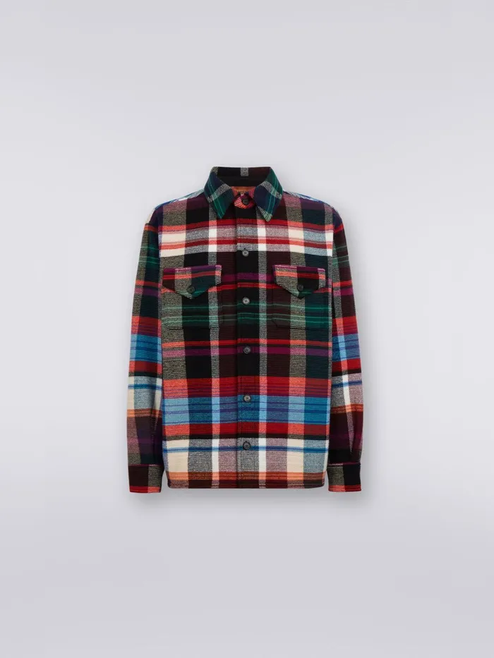 Men Wool And Cotton Overshirt Multicoloured Missoni Shirts