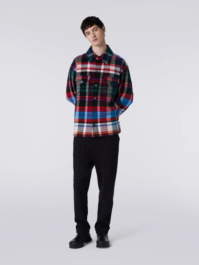 Men Wool And Cotton Overshirt Multicoloured Missoni Shirts Men Wool And Cotton Overshirt Multicoloured Missoni Shirts