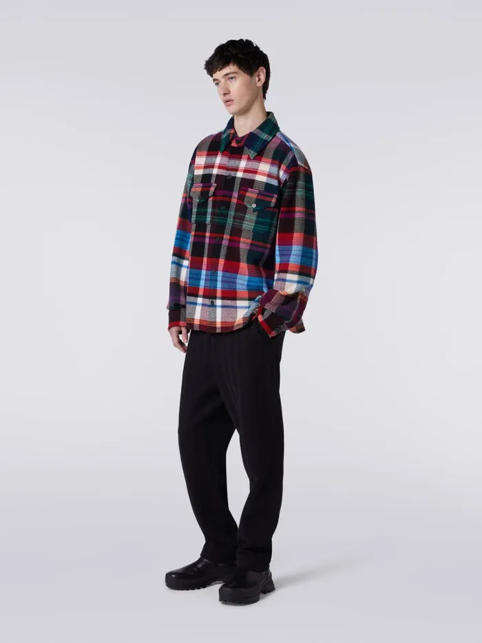 Men Wool And Cotton Overshirt Multicoloured Missoni Shirts Men Wool And Cotton Overshirt Multicoloured Missoni Shirts