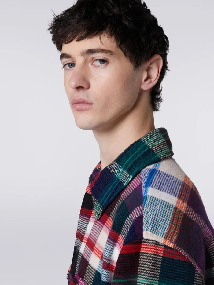 Men Wool And Cotton Overshirt Multicoloured Missoni Shirts Men Wool And Cotton Overshirt Multicoloured Missoni Shirts