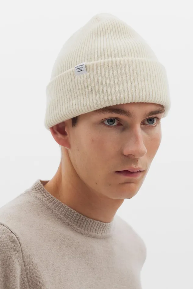 Men Wool Cotton Rib Beanie Dark Navy Norse Projects Beanies