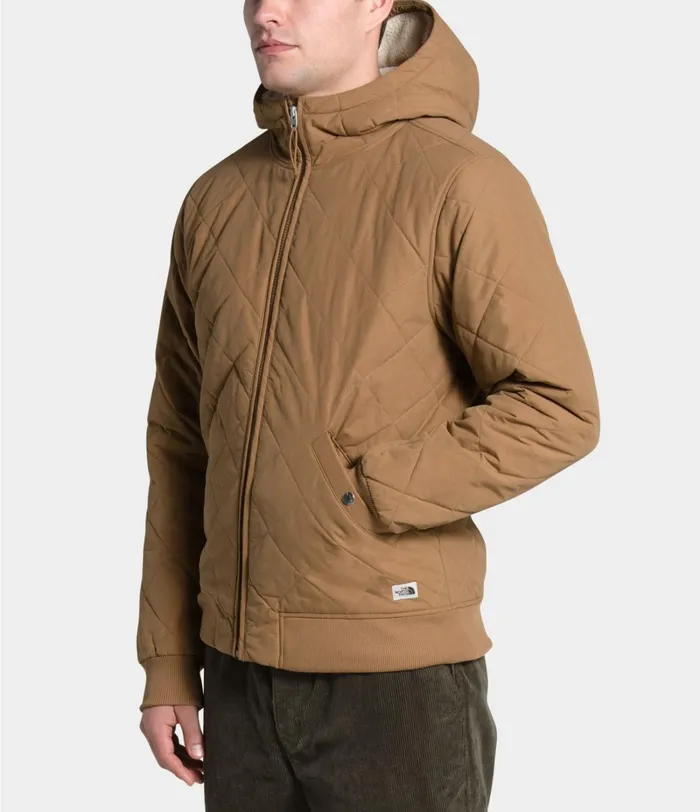 Mens The North Face Insulated and Down Jackets Cuchillo Insulated Full Zip Hoodie Utility Brown