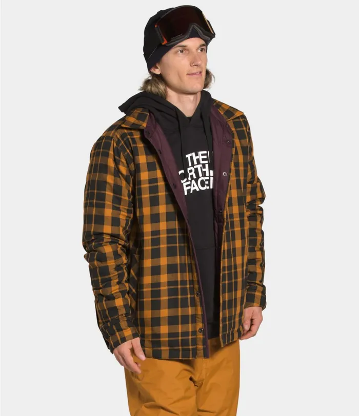 Mens The North Face Insulated and Down Jackets Fort Point Insulated Flannel Root Browntimber Tan Plaid