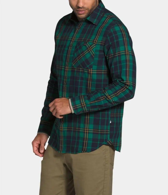 Mens The North Face Shirts and Polos Hayden Pass 20 Shirt Evergreen Heritage Medium Three Color Plaid