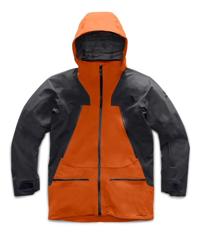 Mens The North Face Snow Purist FUTURELIGHT Jacket Papaya Orangeweathered Black