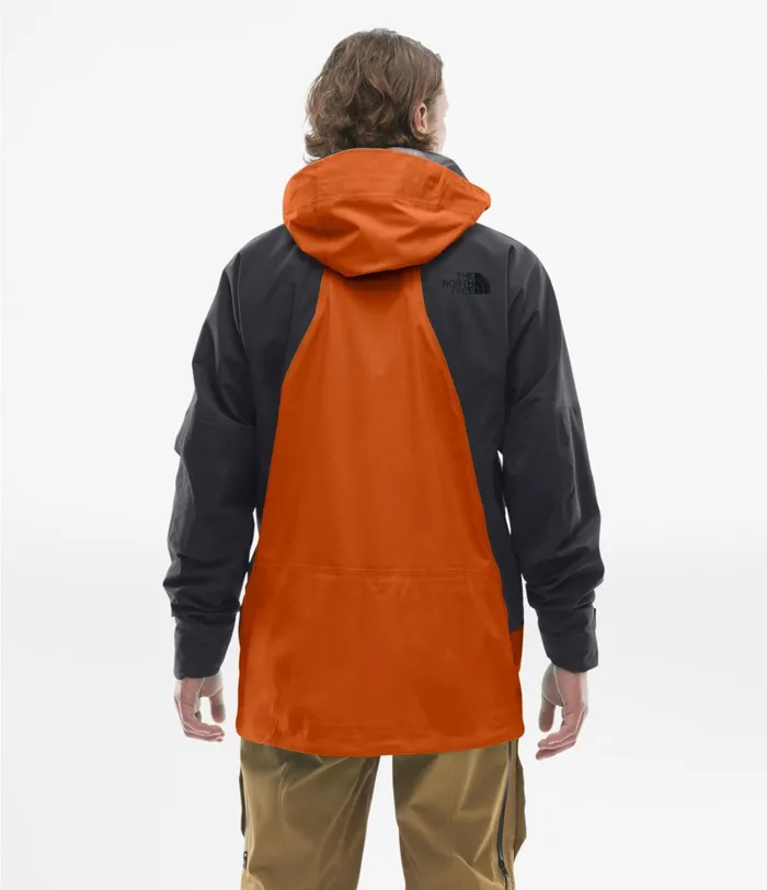 Mens The North Face Snow Purist FUTURELIGHT Jacket Papaya Orangeweathered Black