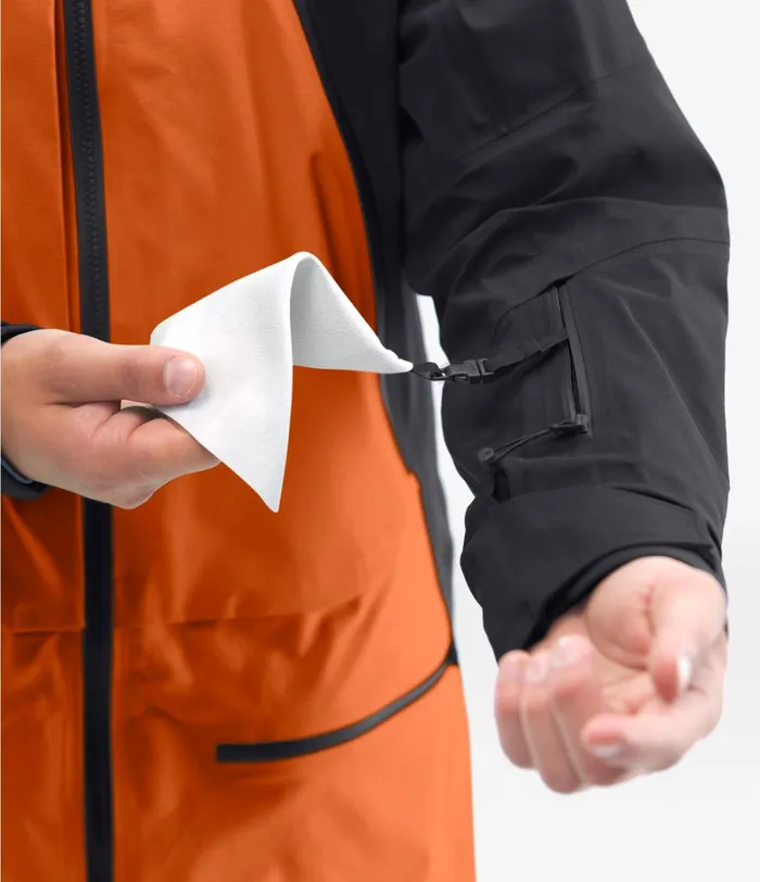 Mens The North Face Snow Purist FUTURELIGHT Jacket Papaya Orangeweathered Black