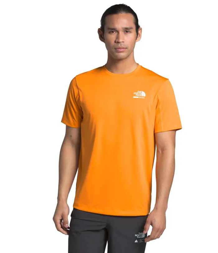 Mens The North Face TShirts M Glacier SS Tee Flame Orange