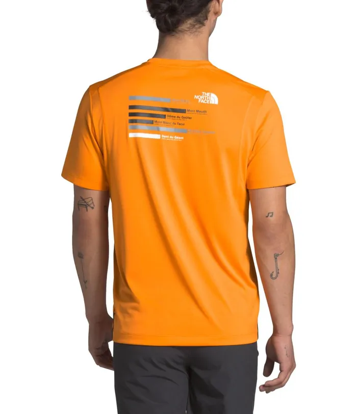 Mens The North Face TShirts M Glacier SS Tee Flame Orange