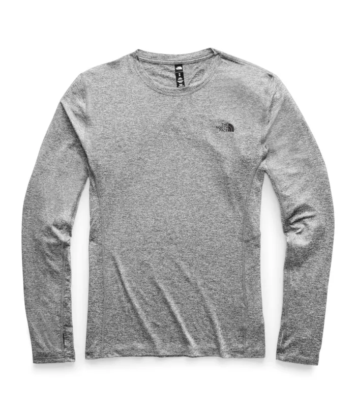 Mens The North Face TShirts Warm Poly Crew Tnf Medium Grey Heather